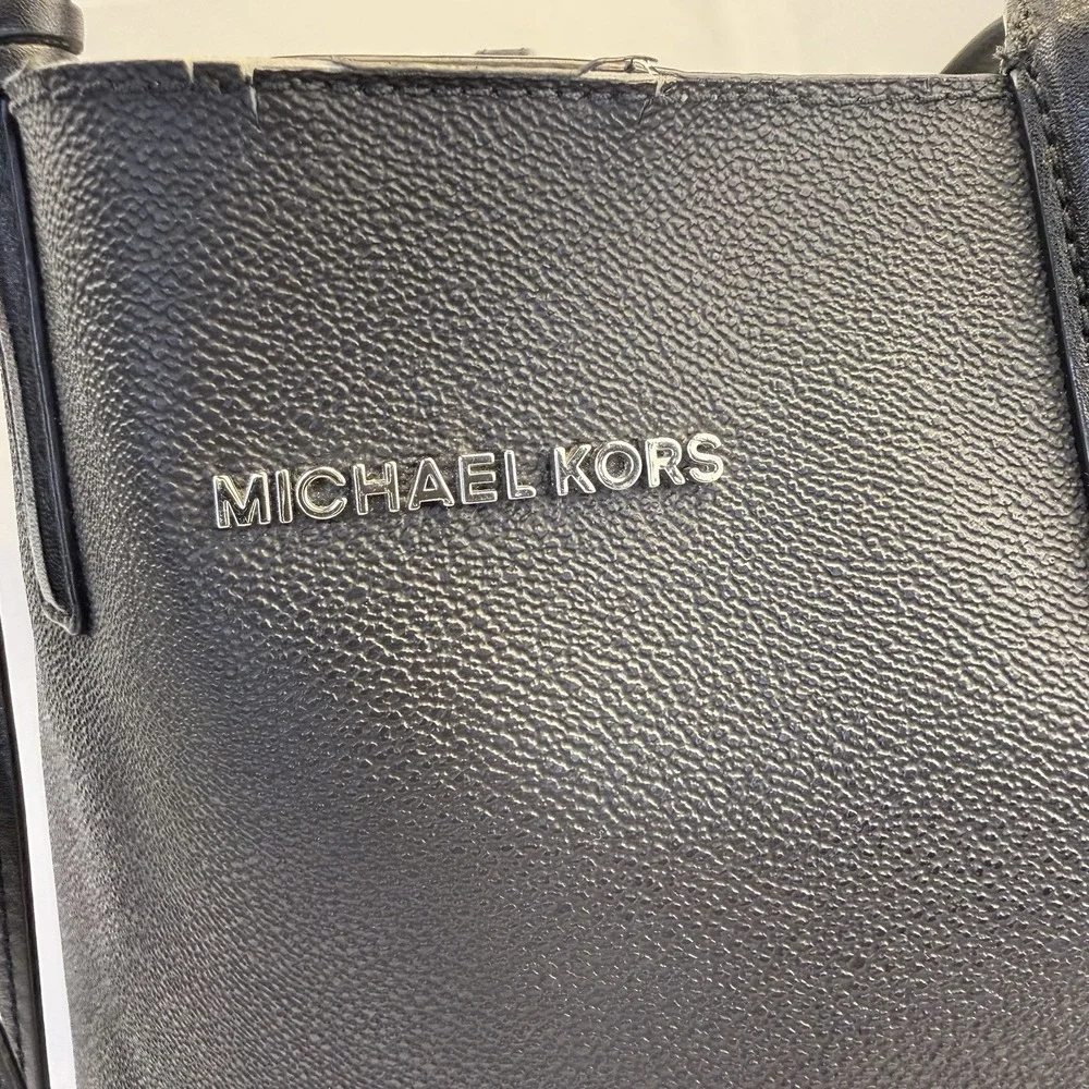 Michael Kors Hayley Large‎ Black Saffiano Leather Tote Bag Shoulder Purse